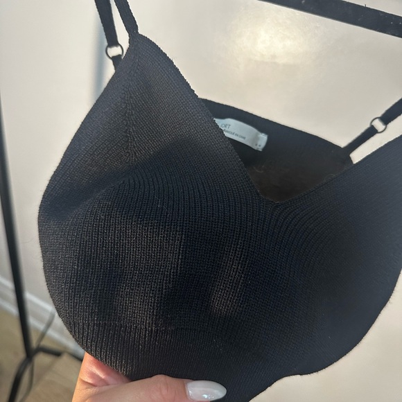 Oak+Fort Cropped Black Tank Top - Picture 3 of 5